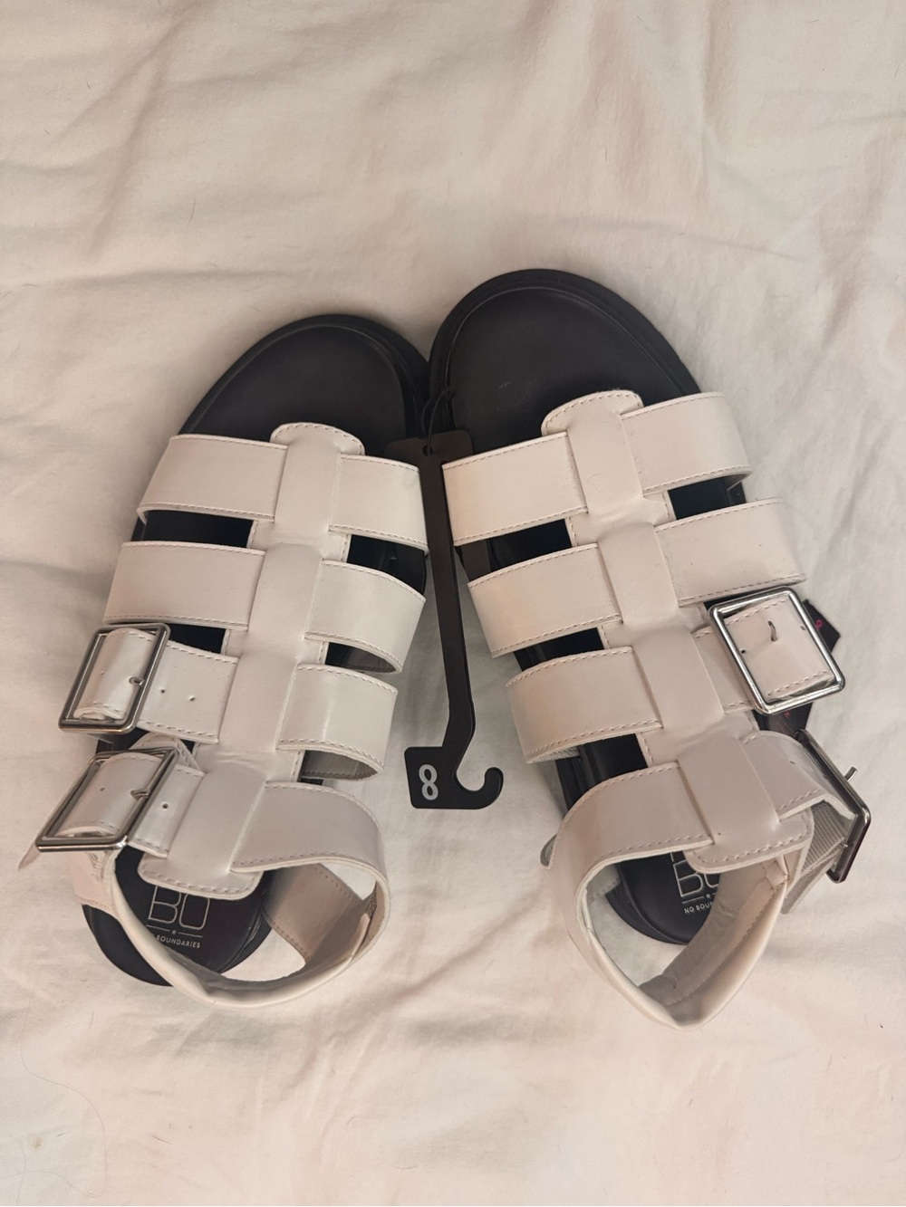 Target White Women's Buckle Strappy Sandals